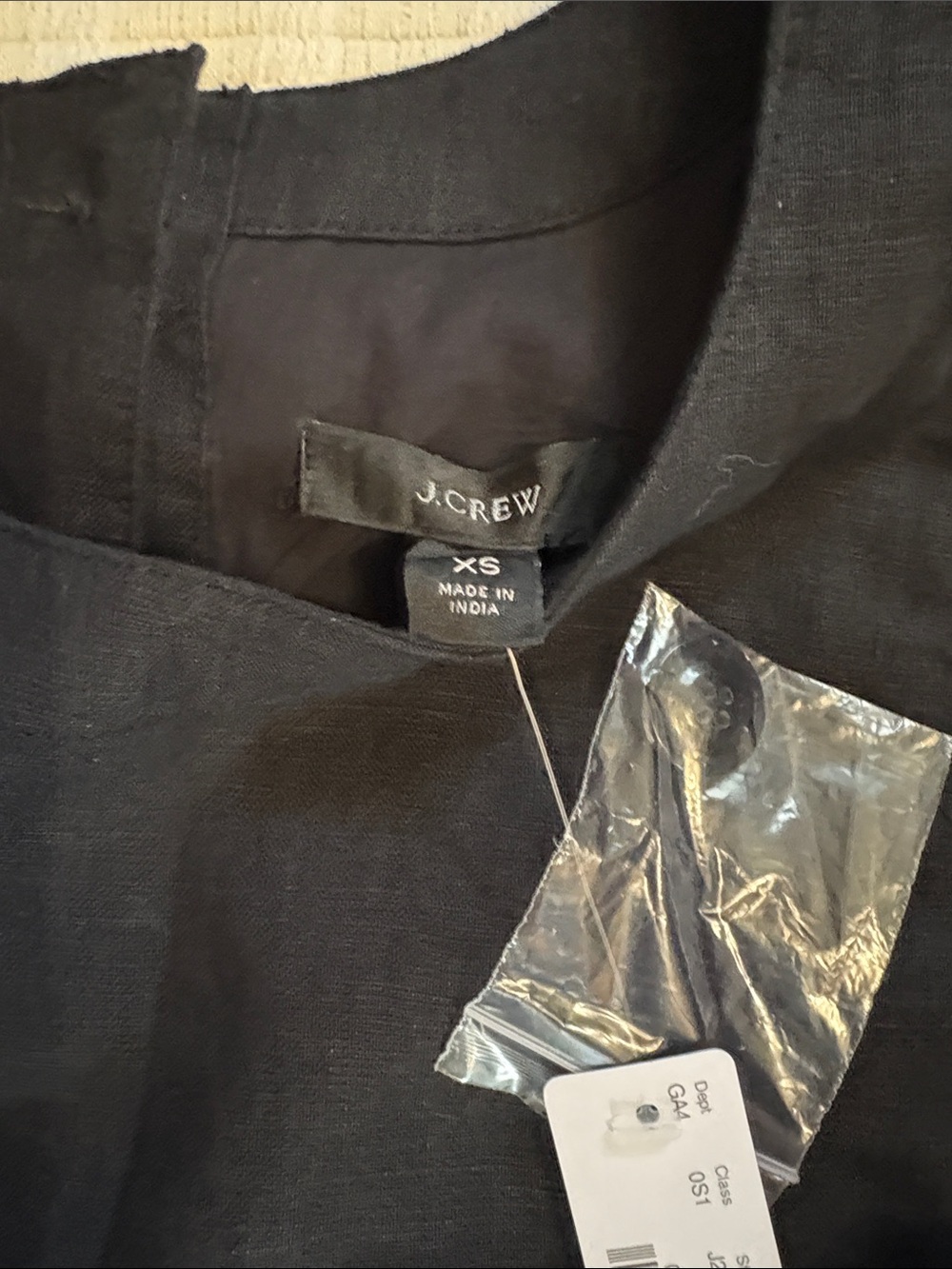 Classic Sleeveless Black Linen Dress - j crew - Picture 2 of 4